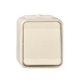 Переключатель 1-клавишный Schneider Electric AQUATOP, открытый монтаж, жемчужно-белый