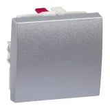 Переключатель 1-клавишный Schneider Electric ALTIRA, скрытый монтаж, металлик