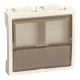 Schneider Electric Панель лицевая 2 модуля для 2×RJ45 Keystone белая ETK45245E