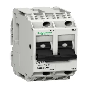 Автоматический выключатель Schneider Electric TeSys GB2 2P 5А 1.5кА, GB2DB10 (ШНАЙДЕР) Автоматический выключатель Schneider Electric TeSys GB2 2P 5А 1.5кА, GB2DB10 (ШНАЙДЕР)
