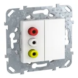 Schneider Electric MGU5.431.18ZD UNICA — 3-RCA коннектор, белый