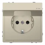 Розетка Schneider Electric MERTEN D-LIFE, скрытый монтаж, с заземлением, с крышкой, песочный