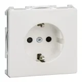 Розетка Schneider Electric MERTEN SYSTEM DESIGN, скрытый монтаж, с заземлением, со шторками, белый