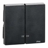 Schneider Electric MTN3424-0414, клавиша двойная, антрацит