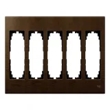 Schneider Electric MERTEN M-ELEGANCE, орех, рамка на 5 постов MTN4055-3473