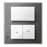 Schneider Electric MTN432419, клавиша для жалюзийного выключателя, полярно-белая