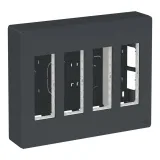 Schneider Electric UNICA SYSTEM+ Блок открытой установки 4 x 2, антрацит, NU124454