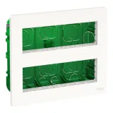 Schneider Electric UNICA SYSTEM+ блок скрытой установки 2х4, антибактериальный, NU171820