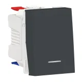 Schneider Electric Unica Modular NU310354S 1-клавишный переключатель с подсветкой, антрацит