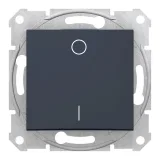 Выключатель 1-клавишный Schneider Electric SEDNA, скрытый монтаж, графит
