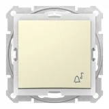 Выключатель 1-клавишный кнопочный Schneider Electric SEDNA, скрытый монтаж, бежевый