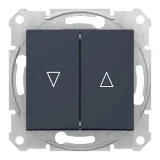Schneider Electric SDN1300370, выключатель для жалюзи 2-клавишный, графит