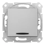 Schneider Electric SDN1600160, кнопочный одноклавишный выключатель, скрытый монтаж, алюминий