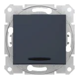 Schneider Electric SDN1600170, кнопочный выключатель Sedna, 1 клавиша, 10 А, графит