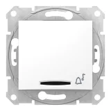 Schneider Electric SDN1600421, кнопочный выключатель Sedna, с подсветкой, белый