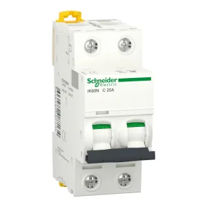 Schneider Electric Acti 9 iK60N A9K24225: автоматический выключатель 2 полюса 25 А (C), 6 кА (ШНАЙДЕР) Schneider Electric Acti 9 iK60N A9K24225: автоматический выключатель 2 полюса 25 А (C), 6 кА (ШНАЙДЕР)