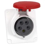 Schneider Electric PratiKa PKF16F435 - панельная угловая розетка 16 А, 3P+N+PE, IP44