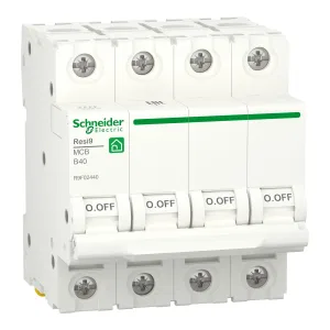 R9F02440 Автоматический выключатель Schneider Electric Resi9, 4 полюса, 40A, тип B, 6kA (ШНАЙДЕР) R9F02440 Автоматический выключатель Schneider Electric Resi9, 4 полюса, 40A, тип B, 6kA (ШНАЙДЕР)