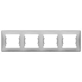 Schneider Electric Sedna SDN5800760 рамка 4-постовая, горизонтальная, алюминий