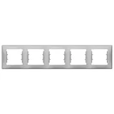 Schneider Electric Sedna SDN5800960 Рамка на 5 постов, горизонтальная, алюминий